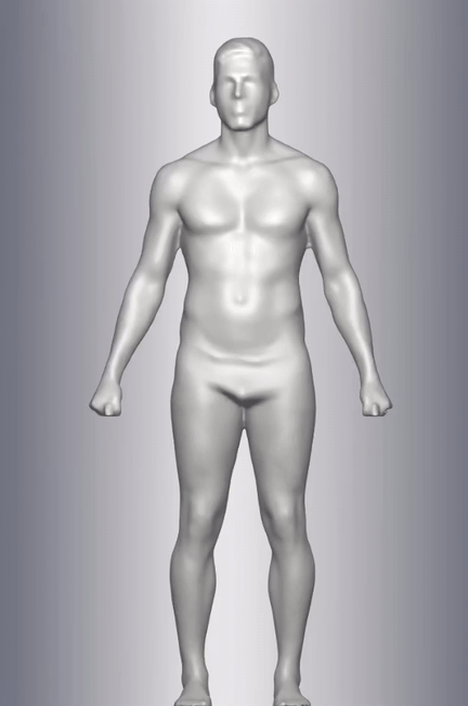 3D body scan visualization